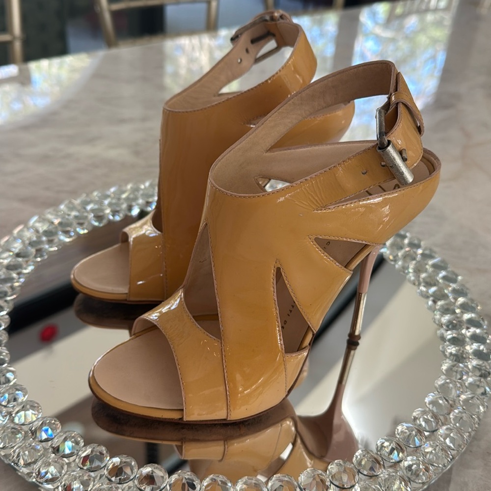 Giuseppe Zanotti Patent Leather Sling Backs 37.5